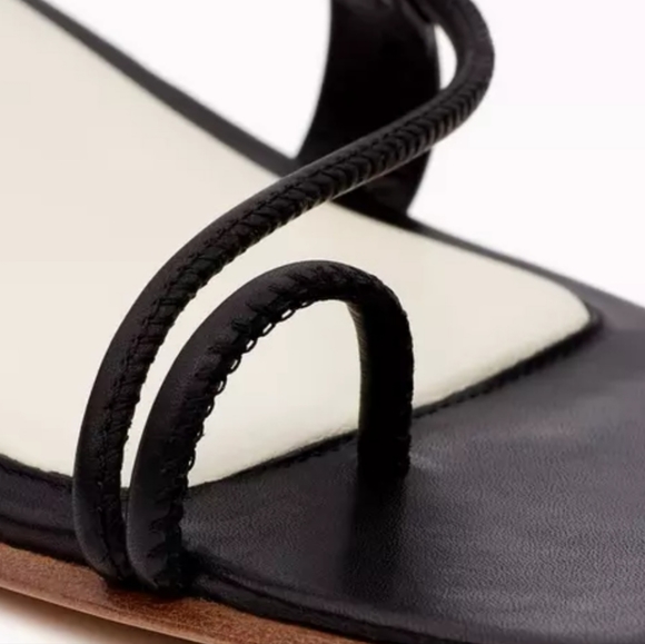 Rag & Bone Cindy Tie Open Toe Wrap Sandals Black Leather EU 37 US 7 3036 - Picture 6 of 11